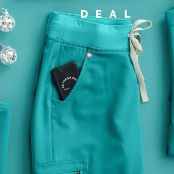 Figs Pants - FIGS Yola Pant Teal Color